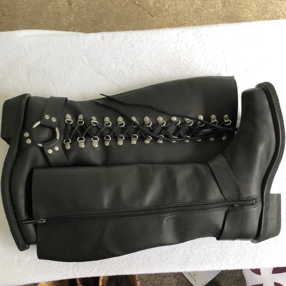 Harley-Davidson Black Lace Up Boots - Picture 2 of 15